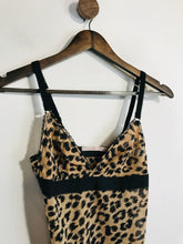 Load image into Gallery viewer, Stella McCartney Women's Leopard Print Mesh Bodysuit Top | S UK8 | Brown