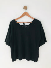 Load image into Gallery viewer, Fat Face Women's Lightweight Knit T-Shirt | UK14 | Black