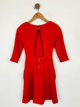 Load image into Gallery viewer, Zara Women's Knit Long Sleeve A-Line Dress | S UK8 | Red