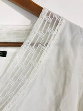 Load image into Gallery viewer, Massimo Dutti Women's Embroidered V-Neck Tank Top | XS UK6-8 | White