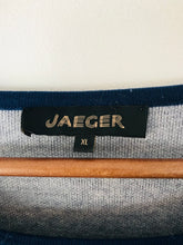 Load image into Gallery viewer, Jaeger Women’s Colour Block Wool Jumper | XL UK16 | Blue Yellow