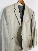 Load image into Gallery viewer, Brook Taverner Men's Linen Wool Blazer Jacket | 40S | Beige