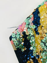 Load image into Gallery viewer, DKNY Women's Silk Rainbow Sequin Playsuit | S UK8 | Multicolour