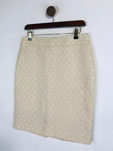 Load image into Gallery viewer, Ann Taylor Women's Cotton Polka Dot Pencil Skirt | US4 UK8 | Beige