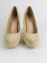 Load image into Gallery viewer, Miss KG Women's Embellished Studded Heels | EU39 UK6 | Beige
