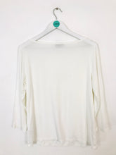 Load image into Gallery viewer, Hobbs Women’s Wide Neck Long Sleeve T-Shirt Top | L | White