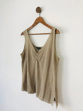 Load image into Gallery viewer, East Women’s Linen Blend Tank Top | UK16 | Brown