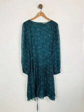 Load image into Gallery viewer, L K Bennett Women's Boho Long Sleeve Shift Dress | UK14 | Blue