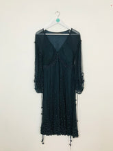 Load image into Gallery viewer, Blank London Womens Empire Line Embellished Midi Dress | M UK12 | Navy Blue