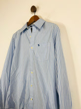 Load image into Gallery viewer, Abercrombie & Fitch Men's Cotton Striped Button-Up Shirt | M | Blue