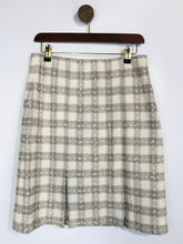 Load image into Gallery viewer, St. John Women's Tweed Check Gingham Pencil Skirt | M UK10-12 | Beige