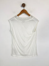Load image into Gallery viewer, Massimo Dutti Women's Embroidered V-Neck Tank Top | XS UK6-8 | White