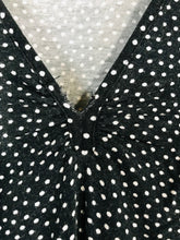 Load image into Gallery viewer, Hobbs Women's Polka Dot 3/4 Sleeve Blouse | UK14 | Black