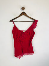 Load image into Gallery viewer, Karen Millen Women's Silk Smart Tank Top | UK14 | Red