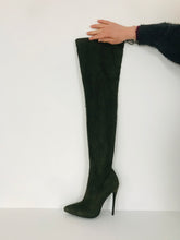 Load image into Gallery viewer, 4Th & Reckless Women’s Over Knee Thigh Stiletto Boots | UK5 | Green