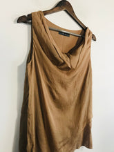 Load image into Gallery viewer, Hallhuber Women's Silk Sleeveless Blouse | EU38 UK10 | Brown