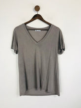 Load image into Gallery viewer, Zara Women's V-Neck T-Shirt | M UK10-12 | Grey