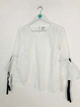 Load image into Gallery viewer, J Crew Women’s Gathered Sleeve Blouse | UK8 | White