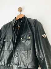 Load image into Gallery viewer, Belstaff Women’s Cropped Leather Biker Jacket | 44 UK12 | Black