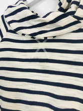 Load image into Gallery viewer, Toast Women’s Oversized Stripe Hoodie | UK 16 | Navy and Cream