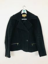 Load image into Gallery viewer, Paul Costelloe Women’s Pinstripe Pea Coat | UK14 | Black