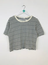 Load image into Gallery viewer, Stateside Womens Stripe T-shirt | UK12 | Blue and cream