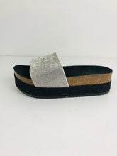 Load image into Gallery viewer, Miss Sixty Women's Platform Sliders Sandals | EU38 UK5 | Black