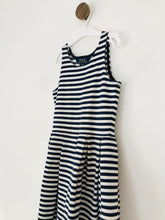 Load image into Gallery viewer, Ralph Lauren Kid's Striped Pleated A-Line Dress | Age 7 | Blue
