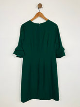 Load image into Gallery viewer, Hobbs Women's Ruffle Bell Sleeve A-Line Dress | UK12 | Green