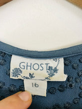 Load image into Gallery viewer, Ghost London Women's Embroidered Lace Blouse | UK16 | Blue