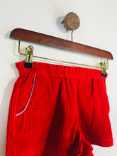 Load image into Gallery viewer, Mini Boden Kid's Corduroy High Waist Hot Pants Shorts | 4 Years 104cm | Red