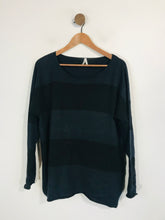 Load image into Gallery viewer, Part Two Women's Striped Angora Wool Jumper | L UK14 | Black