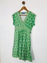 Load image into Gallery viewer, Purple Women's Polka Dot A-Line Dress | M UK12 | Green