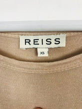 Load image into Gallery viewer, Reiss Women’s Embroidered Short Sleeve T-Shirt Top | XS | Beige