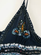 Load image into Gallery viewer, Kookai Women's Silk Sequin Mini Dress | EU38 UK10 | Blue