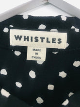 Load image into Gallery viewer, Whistles Women’s Polka Dot Shirt Style Maxi Dress | UK 10 | Black