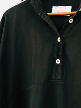 Load image into Gallery viewer, Yacco Maricard Women’s Oversized Long Sleeve Collared Polo Shirt | XL UK16-18 | Black