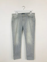 Load image into Gallery viewer, 7 For All Mankind Womens Slim Leg Stripe Trouser | W36” L27” | Blue and White