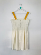 Load image into Gallery viewer, Tara Jarmon Women’s Empire Line Pinafore Style Dress | 40 UK12 | White