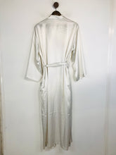 Load image into Gallery viewer, Linda Women's Satin Dressing Gown Wrap Dress | S UK8 | White