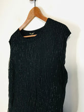 Load image into Gallery viewer, Massimo Dutti Women's Striped Sheer Tank Top NWT | XS UK6-8 | Black