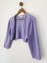Load image into Gallery viewer, Monsoon Women's Crop Cardigan | XL | Purple