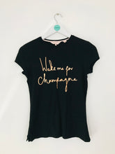 Load image into Gallery viewer, Ted Baker Women’s Graphic T-Shirt | 0 UK8 | Black