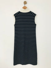 Load image into Gallery viewer, Jaeger Women's Striped Knit Midi Dress | 36in ~ M | Blue