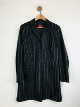 Load image into Gallery viewer, Olsen Women's Wool Striped Overcoat Coat | UK14 | Grey