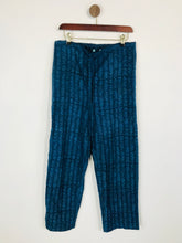 Load image into Gallery viewer, Chandni Chowk Women's Cotton Floral Casual Trousers | S UK8 | Blue