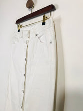 Load image into Gallery viewer, DrDenim Women's Cotton A-Line Skirt | M UK10-12 | White