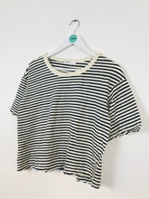 Load image into Gallery viewer, Stateside Womens Stripe T-shirt | UK12 | Blue and cream