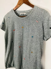 Load image into Gallery viewer, Numph Women's Embroidered T-Shirt | S UK8 | Grey