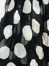 Load image into Gallery viewer, East Women's Polka Dot Pleated A-Line Skirt | L UK14 | Black